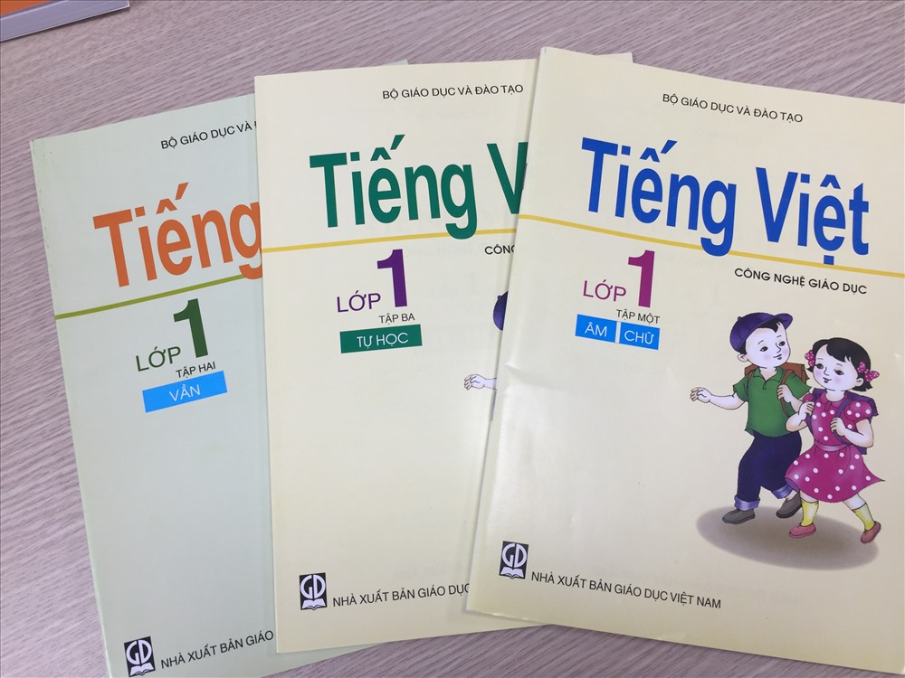 Bộ sách Tiếng Việt lớp 1 Công nghệ giáo dục. Ảnh: Nguyễn Hà