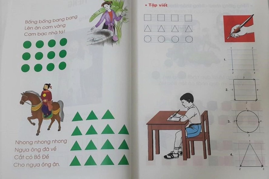 Nội dung một bài học trong sách Tiếng Việt 1 - Công nghệ Giáo dục.
