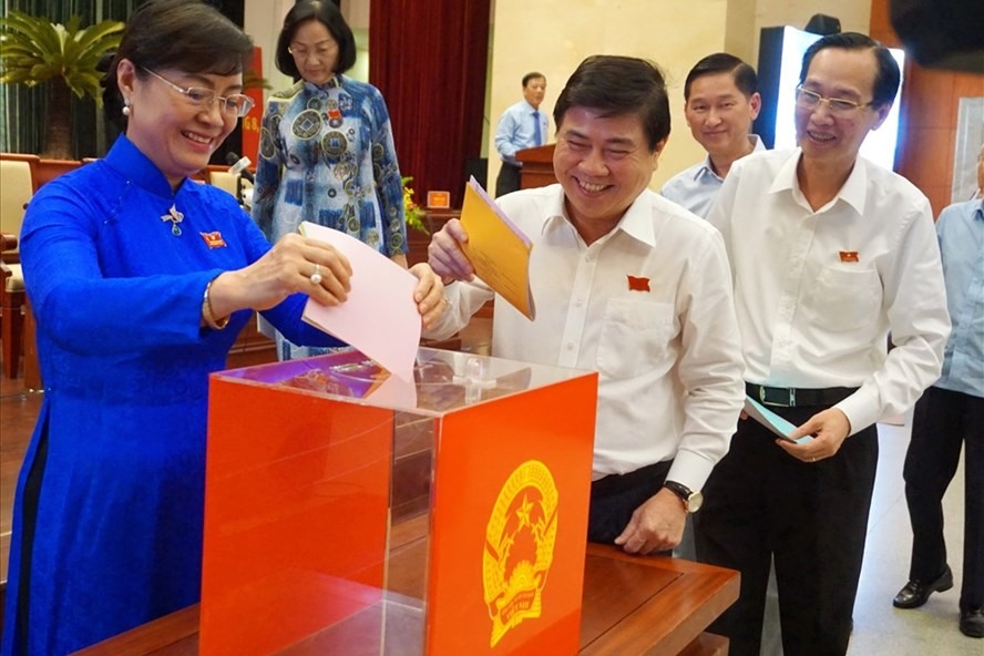 Bà Nguyễn Thị Quyết Tâm trong lần bỏ phiếu tín nhiệm ngày 5.12.2018.  Ảnh: M.Q