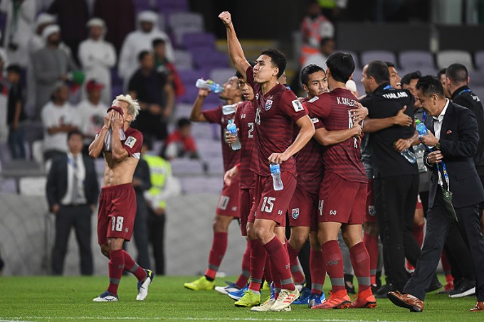 ĐT Thái Lan là đại diện Đông Nam Á đầu tiên góp mặt tại vòng 1/8 Asian CUp 2019 (Ảnh: Getty)