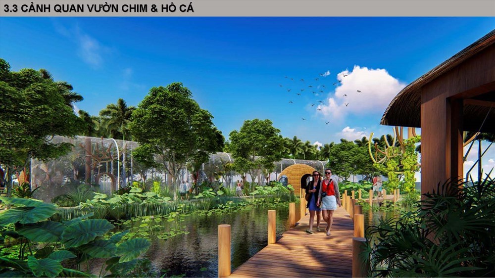  Phối cảnh hồ cá và vườn chim thuộc dự án SunBay Cam Ranh Resort & Spa  
