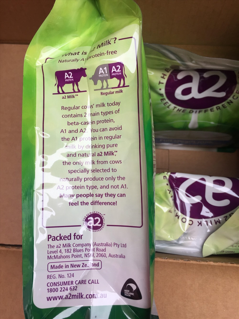 Sữa được ghi chú trên nhãn mác là “Made in New Zealand”