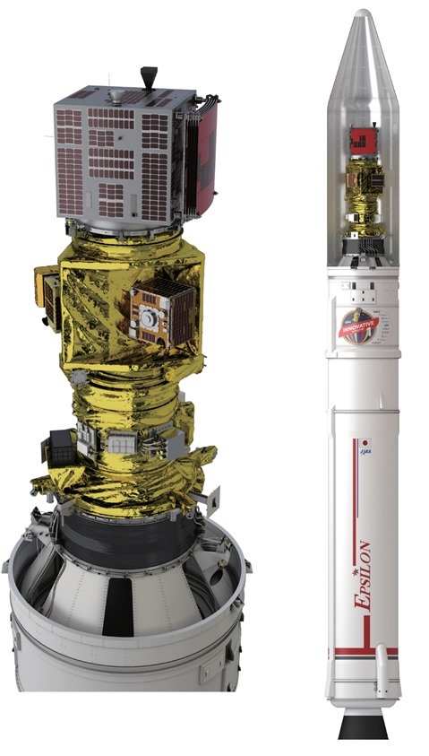 Các vệ tinh lắp đặt trong tên lửa Epsilon số 4 trong sự kiến phóng lần này. Ảnh JAXA