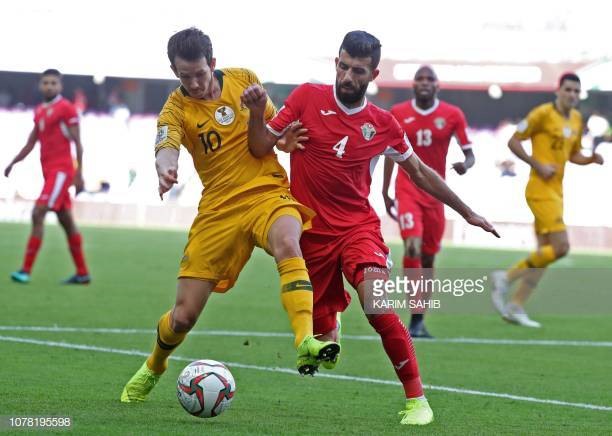 Tiền vệ Baha Abdel Rahman khẳng định Jordan không e ngại bất cứ đội bóng nào ở Asian Cup 2019. Ảnh Getty