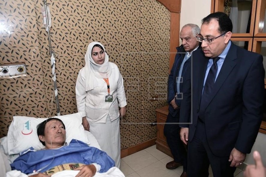 Nạn nhân Việt Nam đang nằm điều trị tại Bệnh viện Ai Cập.