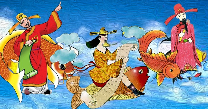 Cá chép đỏ rực hòa cùng không khí nhộn nhịp của lễ hội - Bức ảnh này sẽ khiến bạn nhớ mãi cảm giác vui tươi và sự phấn khởi tuyệt vời khi tham gia vào lễ hội đầy màu sắc tại Việt Nam.