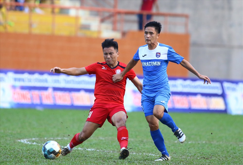 Đối thủ của Quảng Nam ở chung kết Thiên Long Cúp 2019 là Than Quảng Ninh, đội đã vượt qua CLB TP.HCM với tỉ số 1-0 ở trận bán kết 1. Ảnh: Đình Viên