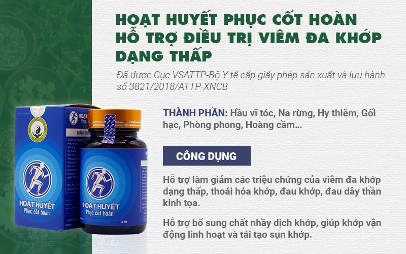 Hoạt huyết Phục cốt hoàn hỗ trợ xương khớp chắc khỏe hiệu quả