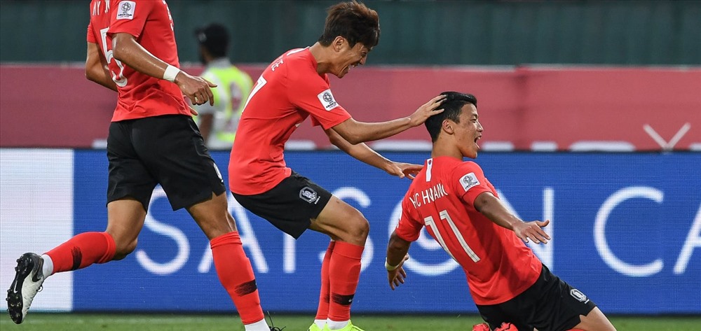 Đội tuyển Hàn Quốc phải vất vả để đánh bại Bahrain ở vòng 1/8. Ảnh AFC