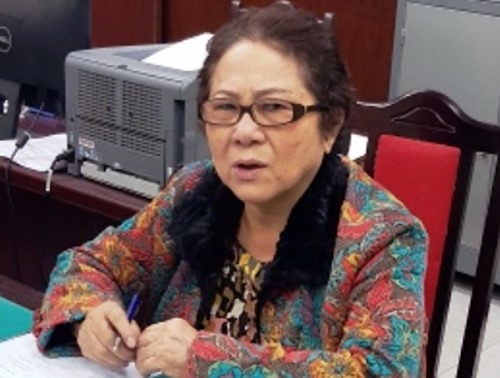 Bà Dương Thị Bạch Diệp tại cơ quan điều tra. Ảnh: Bộ Công an