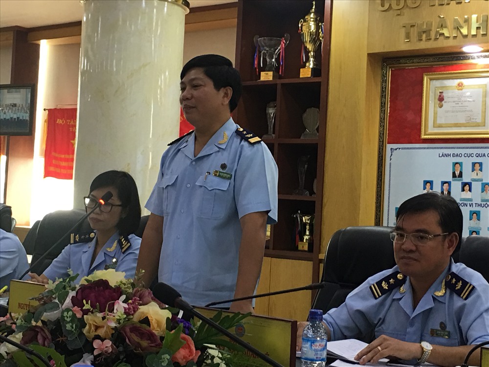 Ông Nguyễn Trường Giang phát biểu tại buổi họp báo 30.1. Ảnh: C.H