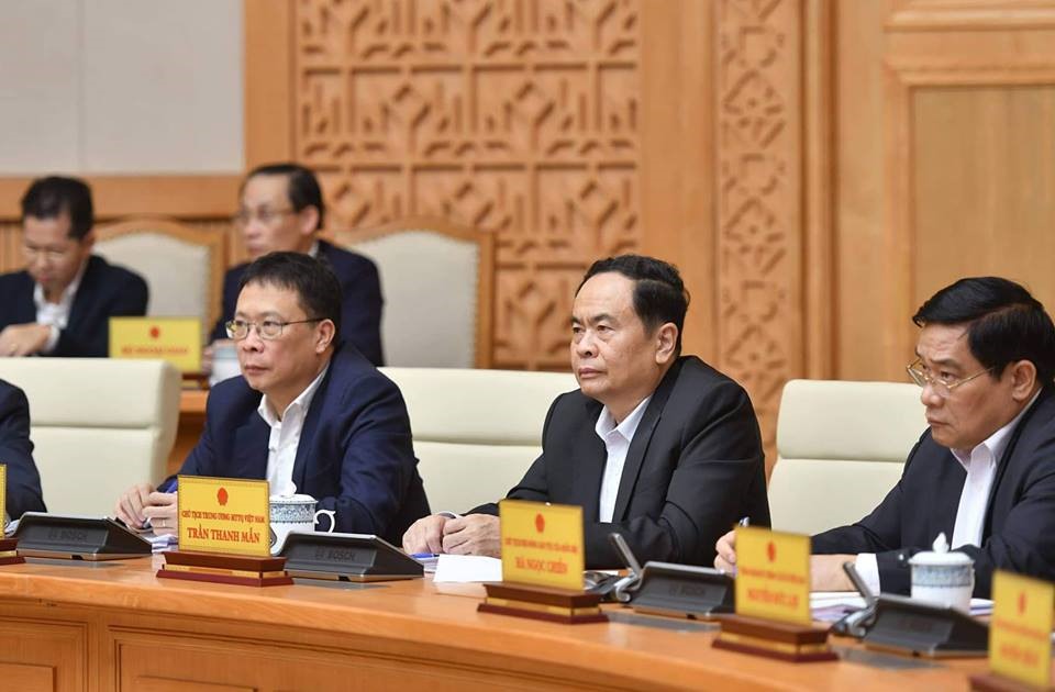 Chủ tịch Trần Thanh Mẫn phát biểu tại phiên họp thường kỳ tháng 1/2019 của Chính phủ.