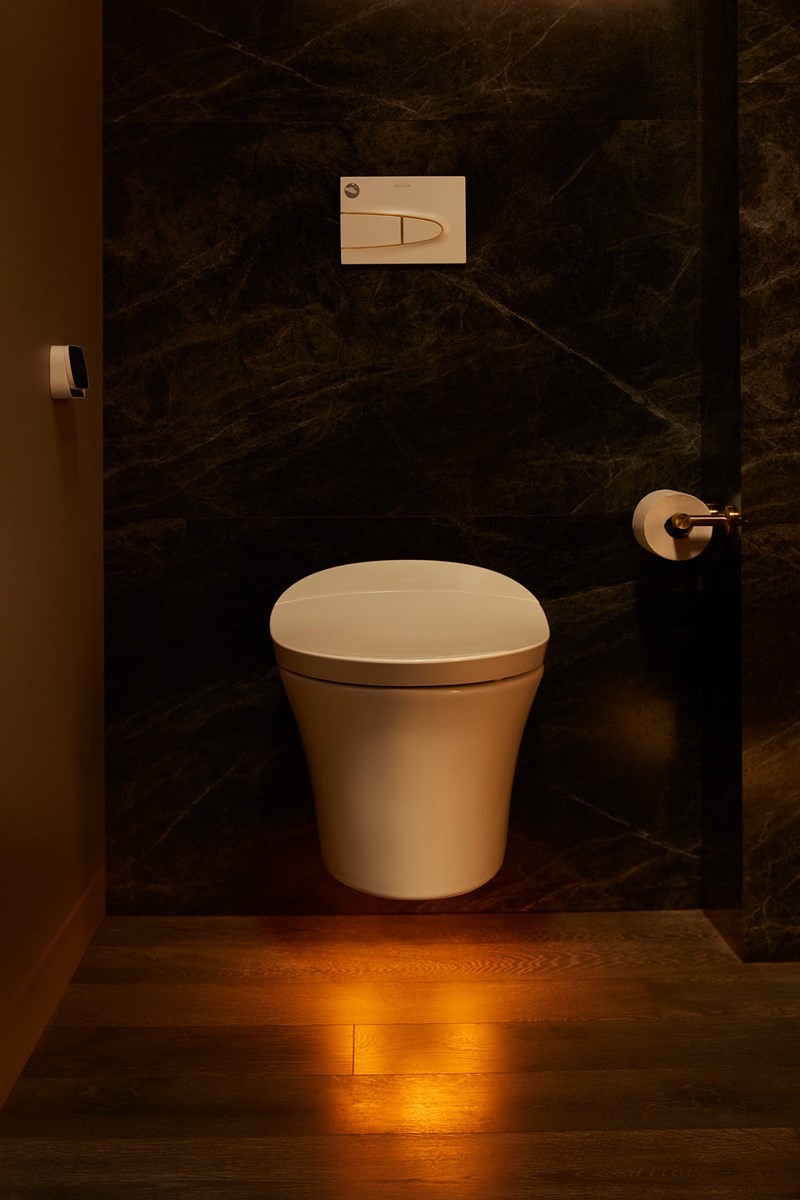Toilet cũng có chế độ chiếu sáng theo tâm trạng và thay đổi độ ấm nóng