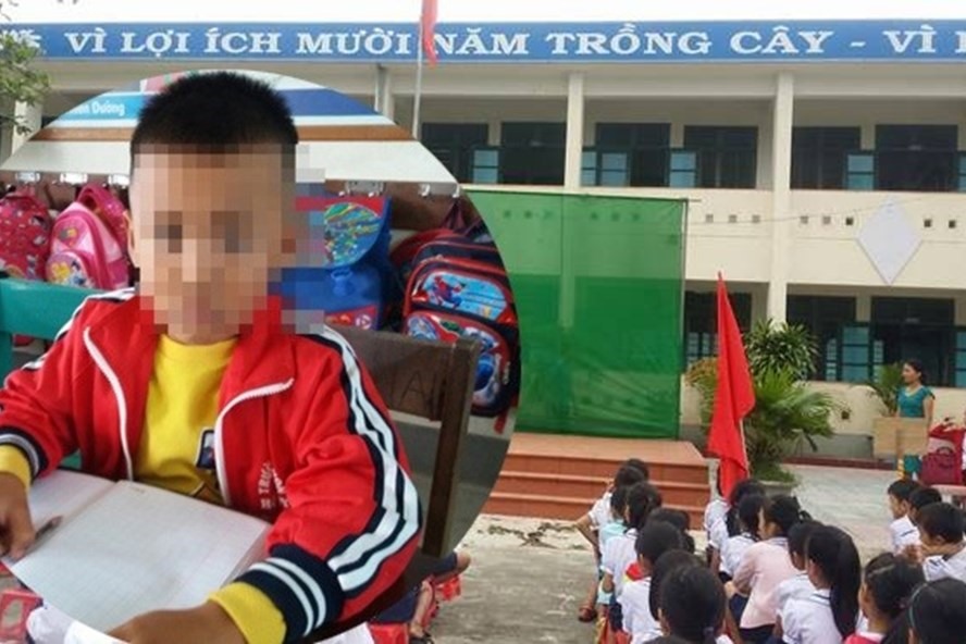 Học sinh bị cô giáo ở Quảng Bình tát vì làm nhầm bài trong giờ kiểm tra. Ảnh: VOV
