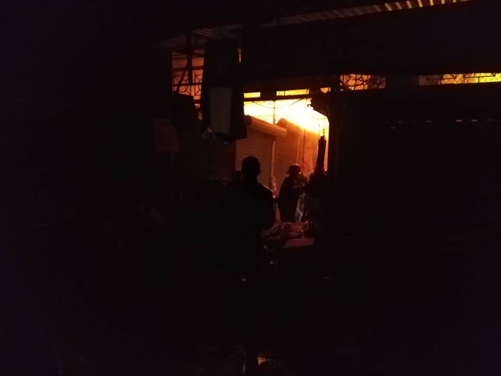Ngọn lửa bất ngờ bùng cháy tại chợ Tân Kim, Hải Dương.