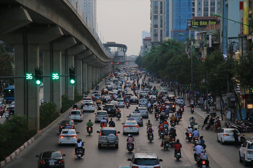 Lượng phương tiện trên tuyến đường Trần Phú 