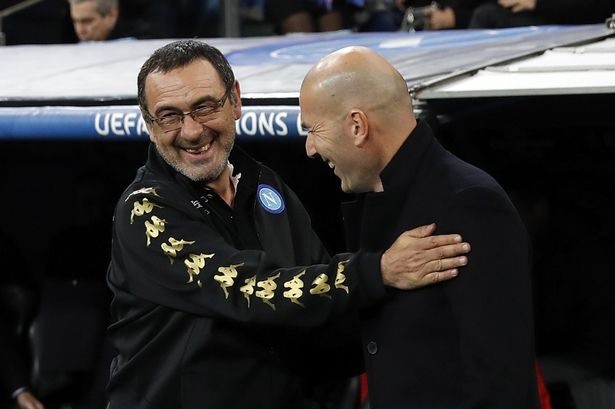 Chelsea muốn bổ nhiệm HLV Zidane thay thế Sarri. Ảnh Irish Mirror