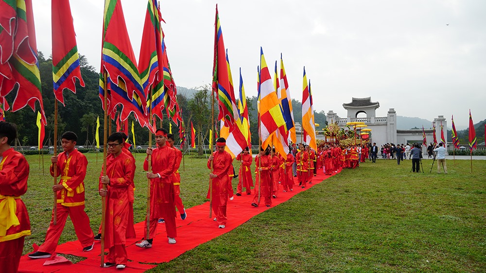 Ban tổ chức làm lễ khai hội Xuân Yên Tử 2019.