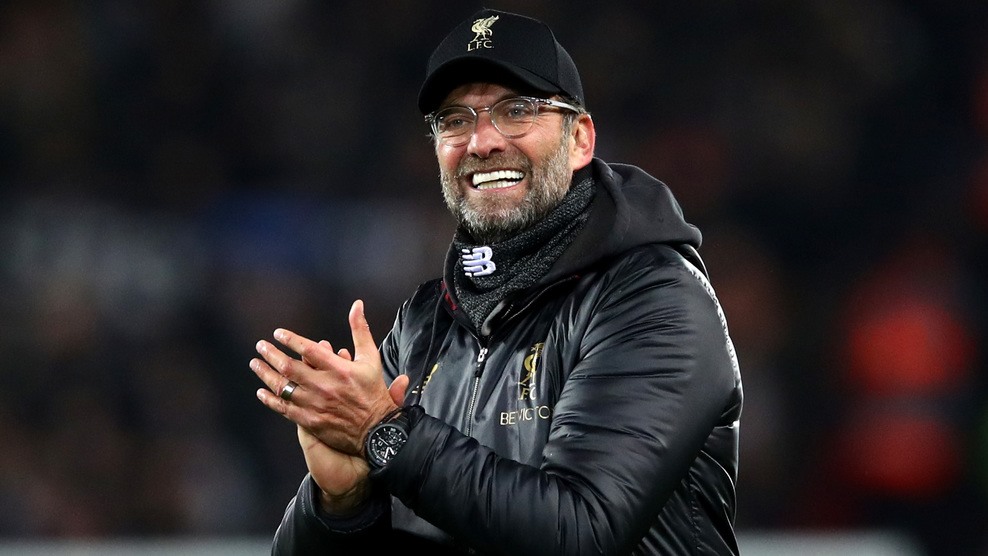 Jurgen Klopp ăn mừng khi giúp Liverpool vào vòng 16 đội UEFA Champions League mùa này. Ảnh: Getty Images.