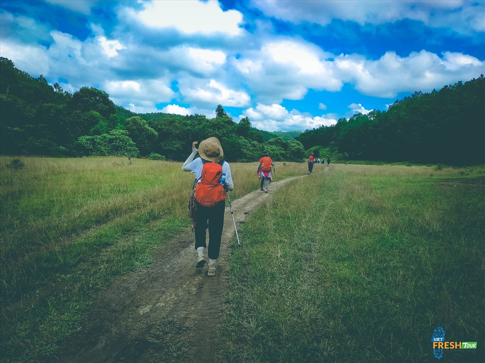 Thời tiết khô ráo, mát mẻ rất thích hợp với việc trekking. Ảnh; Viet Fresh Tour