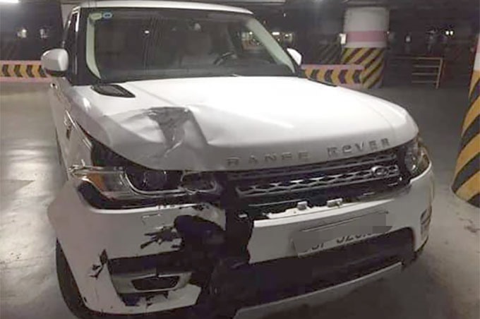 Chiếc Range Rover gây tai nạn. Ảnh: PV
