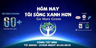 Giờ Trái Đất 2018 được tổ chức với thông điệp “Hôm nay tôi sống xanh hơn“. Ảnh: HVC
