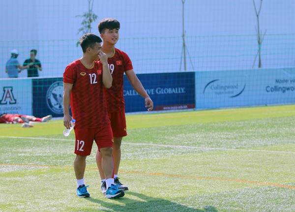 Các cầu thủ U22 Việt Nam rất tự tin trước màn so tài với U22 Thái Lan. Ảnh VFF