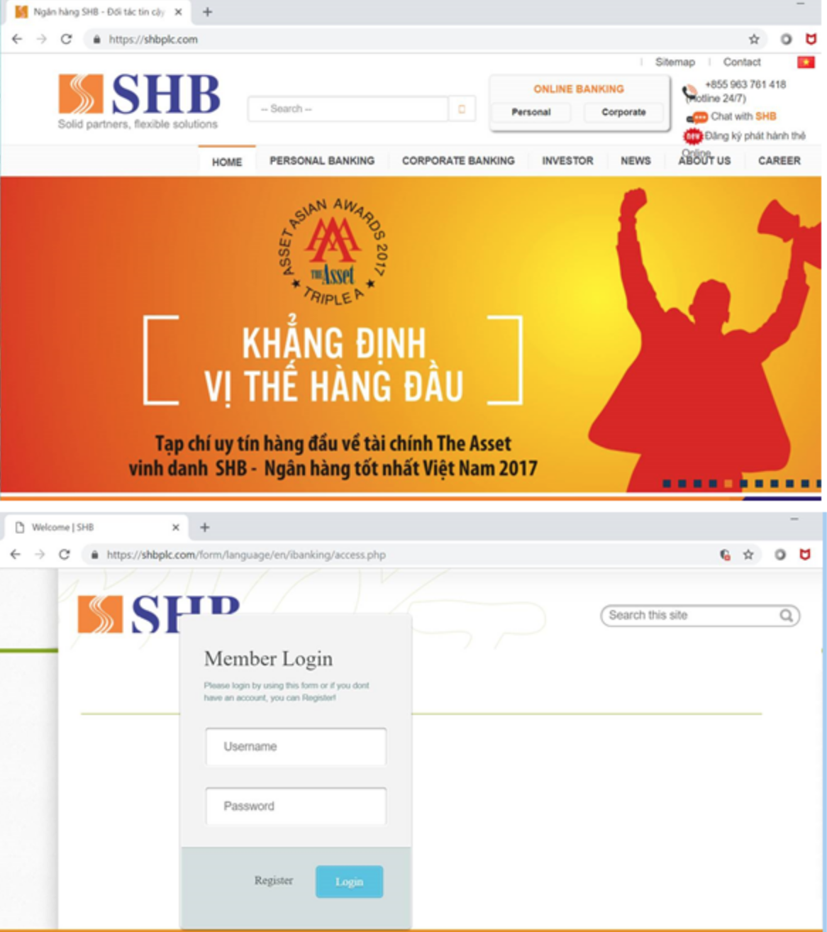 Giả mạo website ngân hàng SHB, lừa chia đôi 7,3 triệu USD trên FB