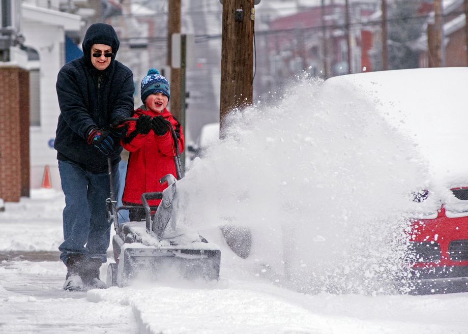 Ở trung tâm Pennsylvania, tuyết rơi dày tới hơn 10cm.