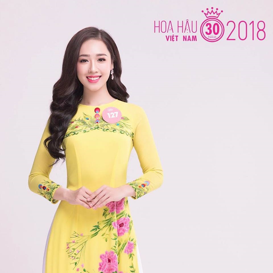 Người đẹp sinh năm 1996 gây chú ý tại cuộc thi Hoa hậu Việt Nam 2018. 