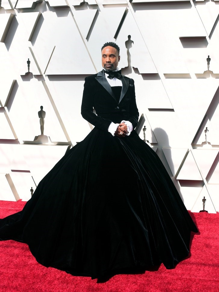 Hình ảnh Billy Syme Porter mặc váy “càn quét” thảm đỏ cũng trở thành khoảnh khắc ấn tượng của Oscars 91. Ảnh: Getty. 