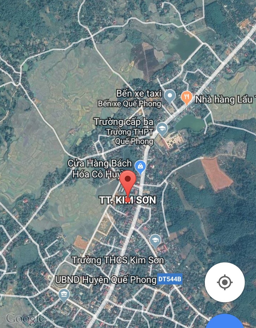 Thị trấn Kim Sơn, huyện Quế Phong (Nghệ An) - Ảnh: Google
