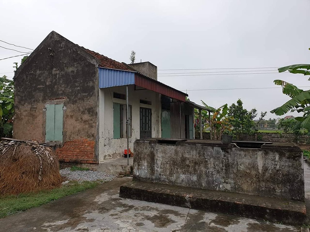 Ngôi nhà tại quê Thái Bình, nơi bé gái từng sinh sống với bà nội và các em trước đi theo cha vào Đà Nẵng.
