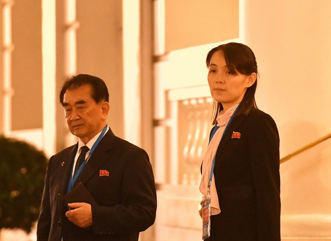 Em gái Chủ tịch Kim Jong-un, xuất hiện tại khách sạn Metropole, Hà Nội. Ảnh: Hoàng Anh/TTT. 