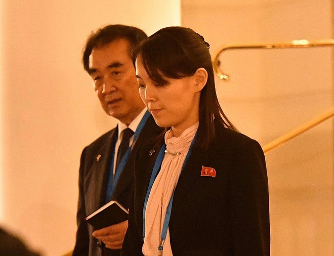 Em gái Chủ tịch Kim Jong-un, xuất hiện tại khách sạn Metropole, Hà Nội. Ảnh: Hoàng Anh/TTT. 