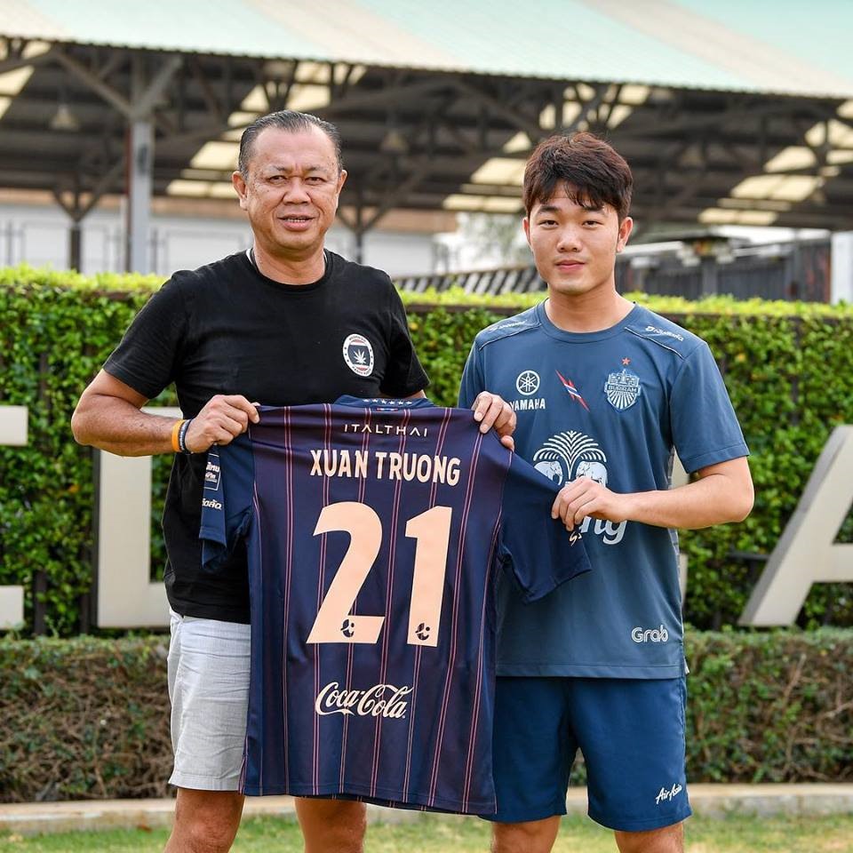 Xuân Trường được Buriram United lựa chọn là suất ngoại binh Châu Á duy nhất dự AFC Champions League. Và anh cũng là cầu thủ Việt Nam duy nhất được dự sân chơi này. Ảnh: Buriram United