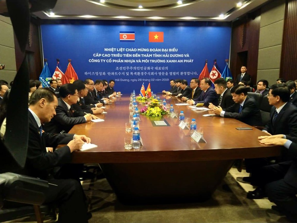 Buổi tiếp xã giao của tỉnh Hải Dương với đoàn đại biểu Triều Tiên.