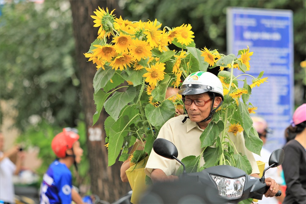 Gần trưa ngày 30 Tết, rất nhiều người dân đến các chợ hoa để được mua hoa, cây cảnh với giá rẻ về nhà chưng Tết. Ảnh: Trường Sơn