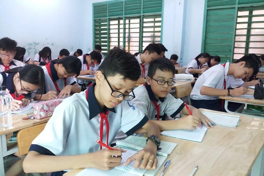 Học sinh Trường THCS Phú Thọ (quận 11). Ảnh minh họa: Nguyễn Quyên 