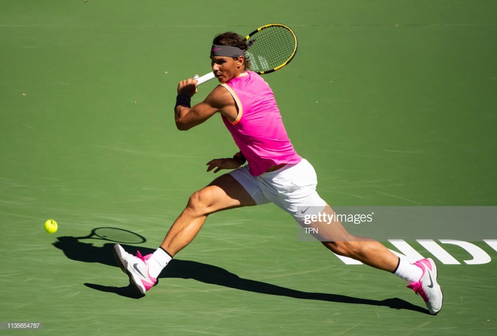 Nadal thể hiện phong độ ổn định tại Indian Wells 2019. Ảnh: Getty.