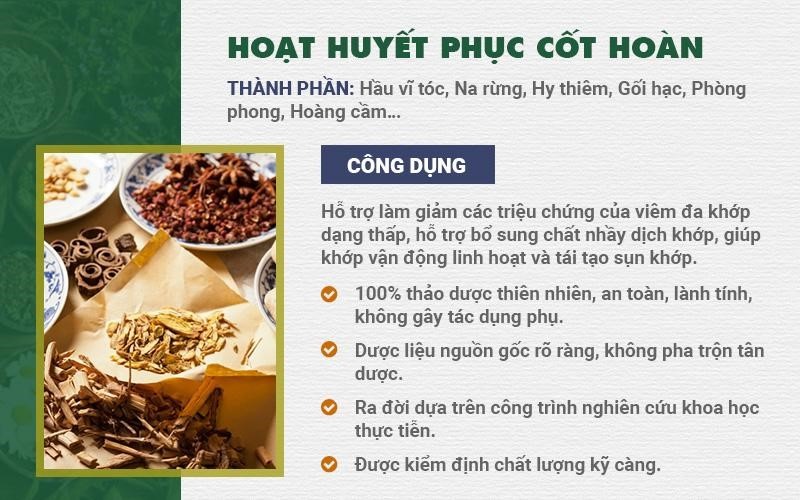 Hoạt huyết Phục cốt hoàn là bước tiến lớn trong hỗ trợ điều trị đa khớp dạng thấp