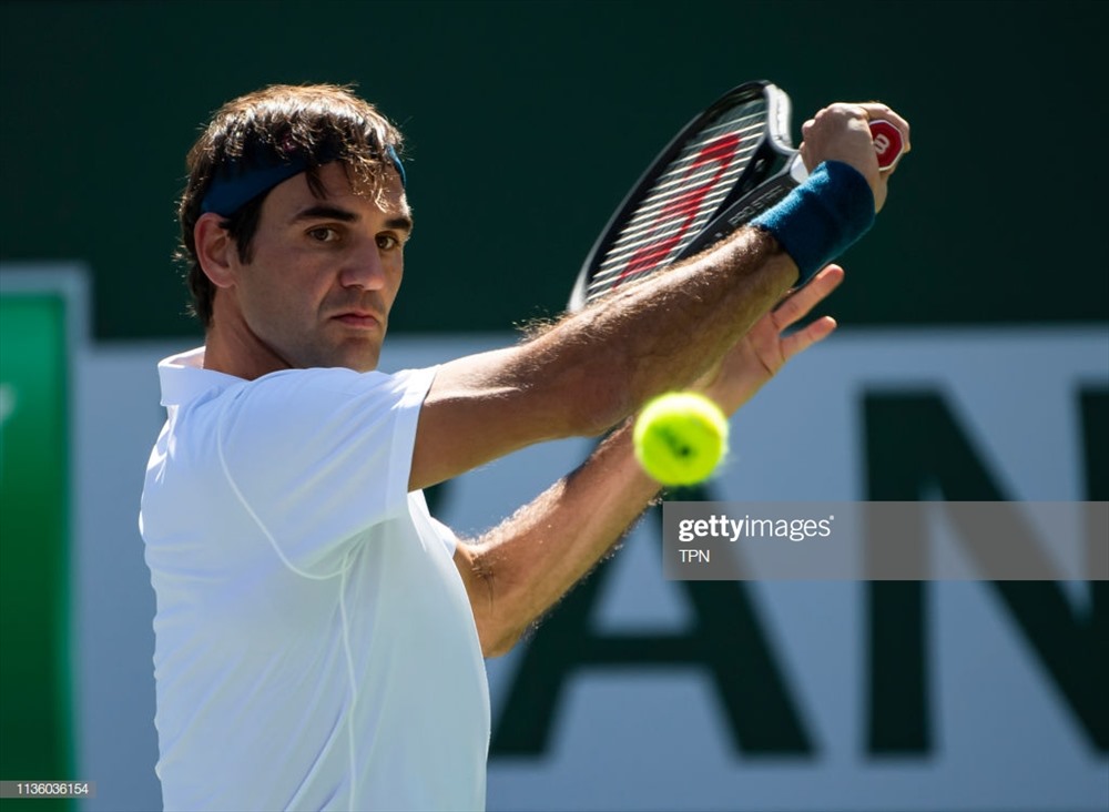 Federer không tốn mồ hôi giành vé vào chung kết Indian Wells 2019. Ảnh: Getty.