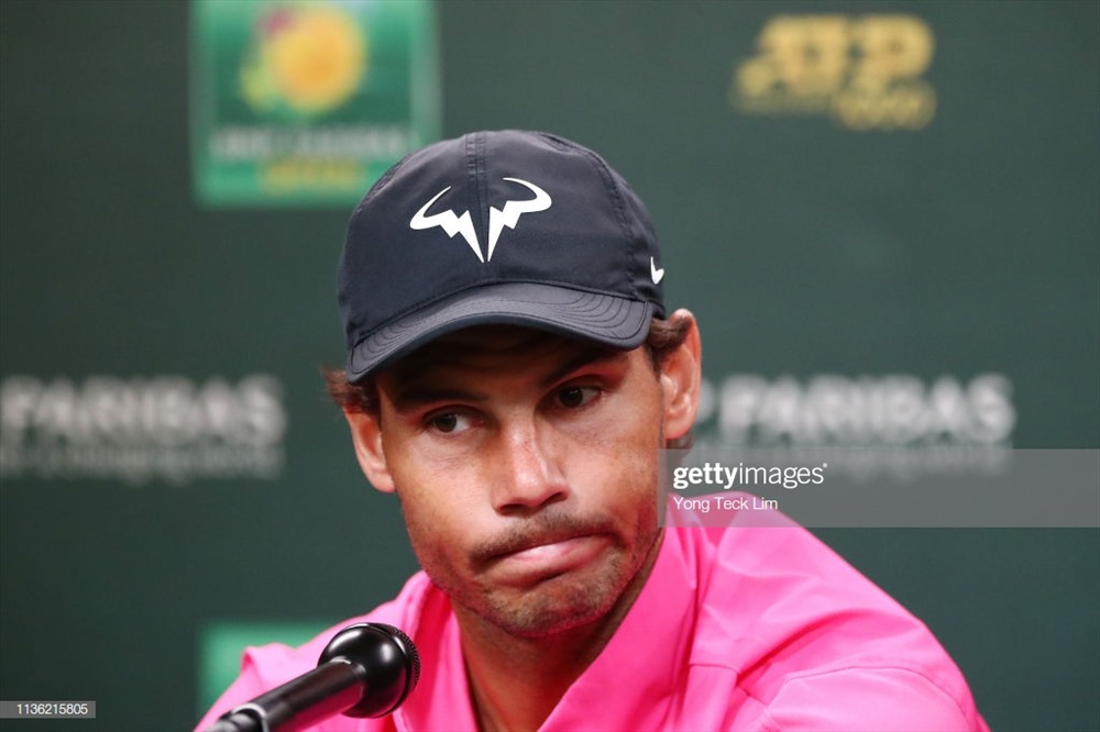 Chấn thương đầu gối tiếp tục ám ảnh Nadal. Ảnh: Getty.