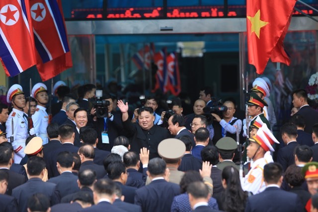 Chiều 2.3, Chủ tịch Triều Tiên Kim Jong-un đã đến ga Đồng Đăng, Lạng Sơn, lên đường về Triều Tiên sau 5 ngày công du Việt Nam. Ảnh: Sơn Tùng. 