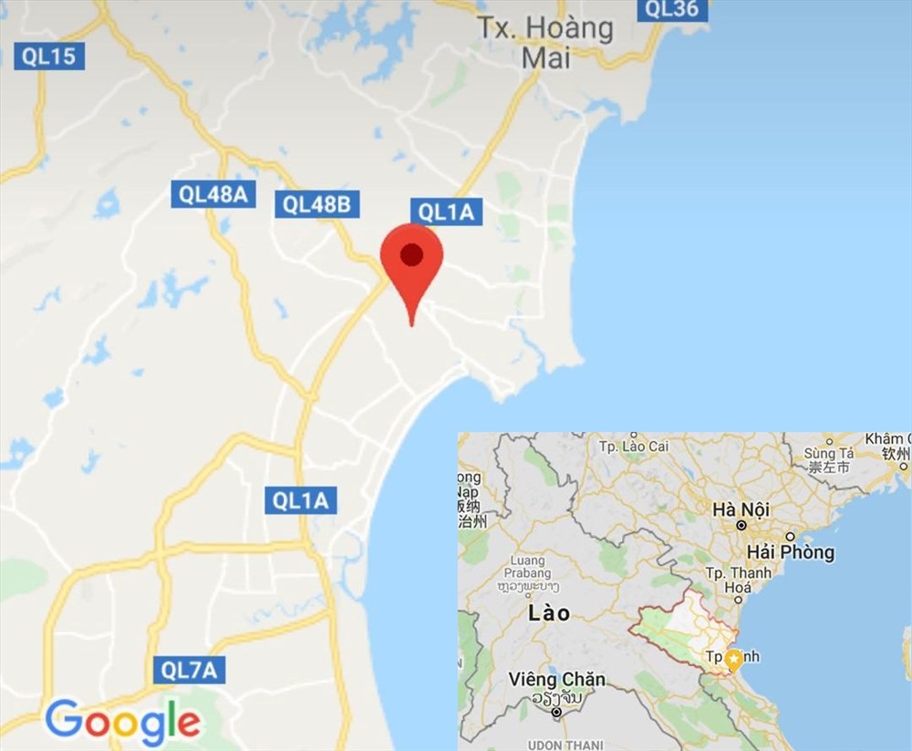 Xã Quỳnh Hưng nơi phát hiện ổ DTLCP thứ 3 tại Nghệ An - Ảnh: Google