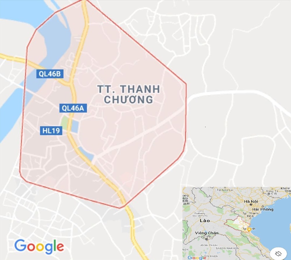Huyện Thanh Chương nơi lực lượng bắt giữ đối tượng - Ảnh: Google