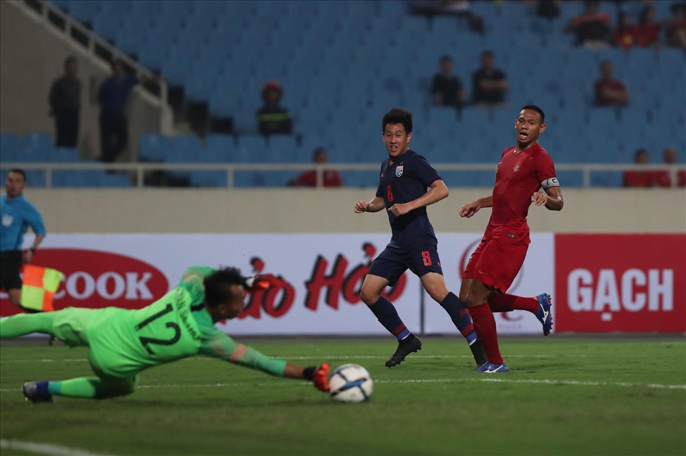 Dù được đánh giá cao nhưng U23 Indonesia lại trình diễn một lối chơi rời rạc, thiếu gắn kết sau trận thua U23 Thái Lan ở trận mở màn bảng K. Ảnh: Sơn Tùng