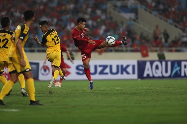 Đội U23 Việt Nam hoàn toàn áp đảo đối thủ. Ảnh: Sơn Tùng