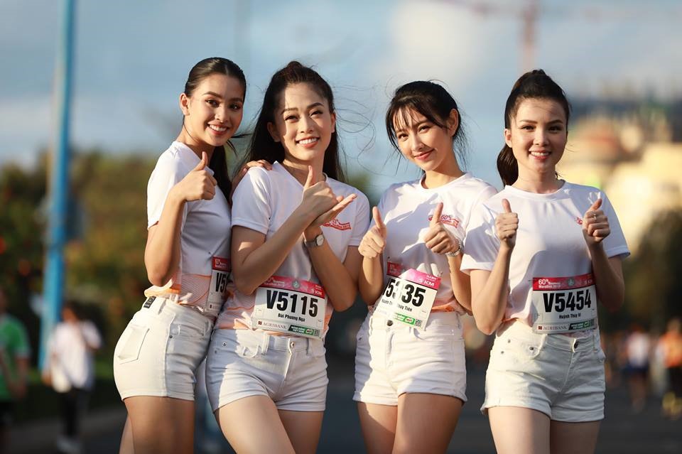 Những hoa hậu, người đẹp đã tạo cho Tiền Phong Marathon 2019 thêm hứng khởi. 