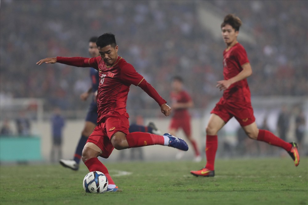Trung phong được kì vọng nhất của U23 Việt Nam ở vòng loại U23 Châu Á đã đáp lại sự tin tưởng của HLV Park Hang-seo. Ảnh: Sơn Tùng